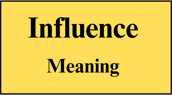 Influence meaning in Urdu